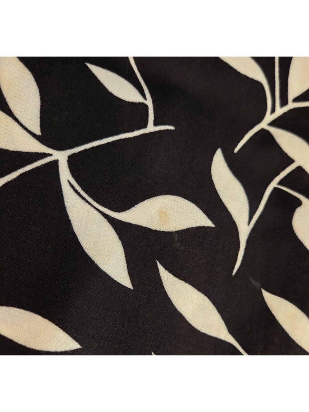 Vtg Bentley Maxi Dress Sz 14 Leaf Black Retro Trad Wife Cottage Garden *flaw - Picture 5 of 14